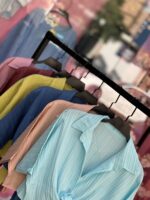 شومیز جلو گره ای پاستیلی - Image 4