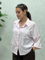 شومیز سیلک فول نگین ترند - Image 6