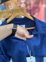 شومیز اطلس جلو گره ای پاستیلی برند - Image 5
